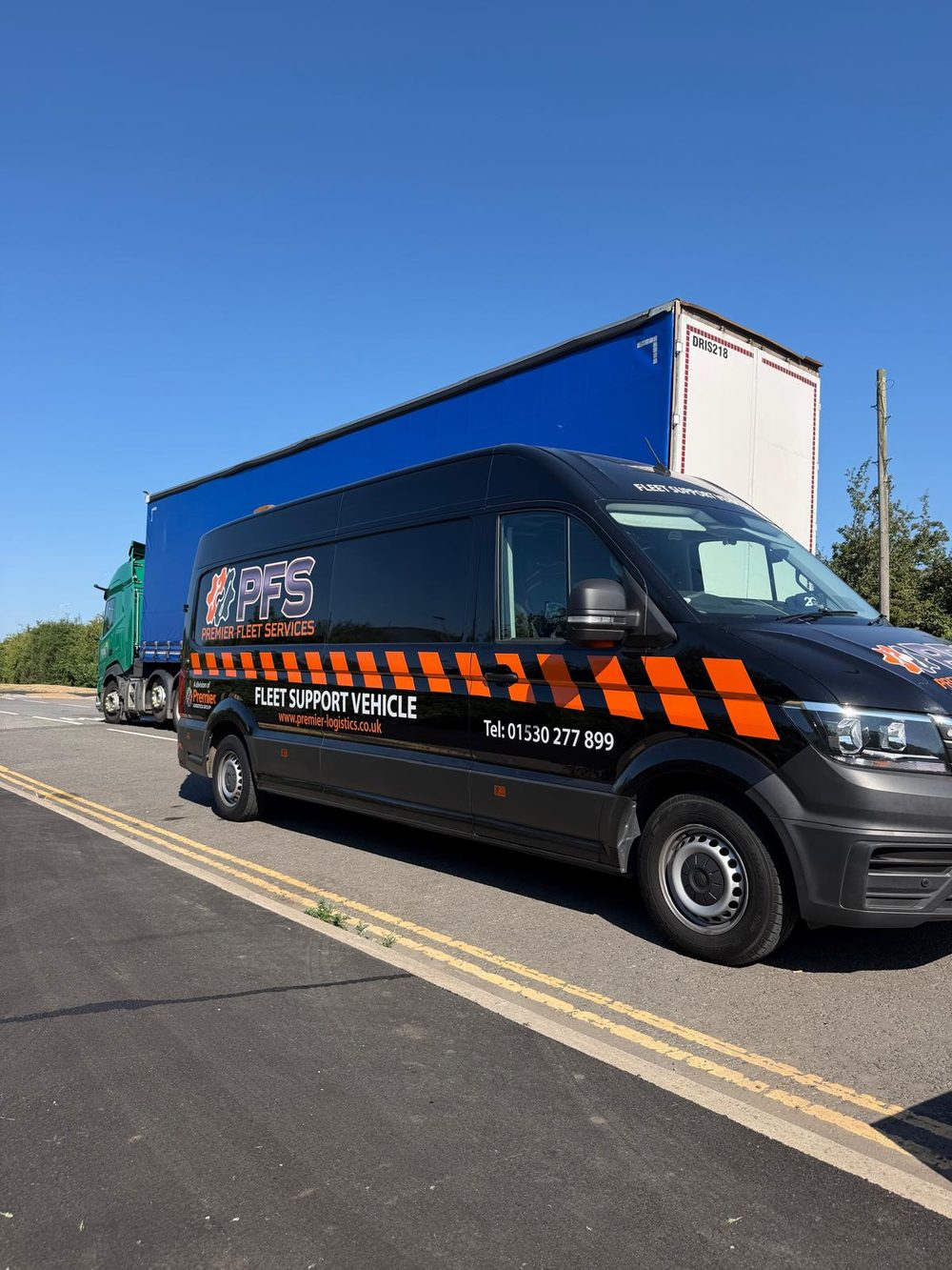 PFS mobile fleet support vehicle on the road