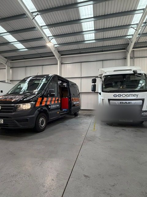 PFS fleet support vehicle with side door open
